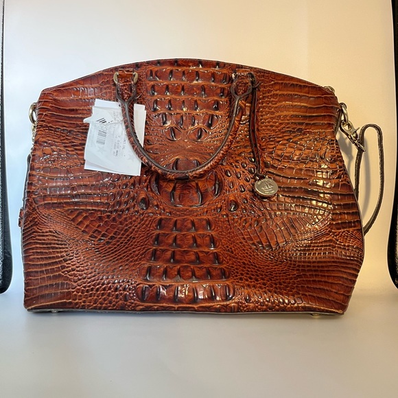 BRAHMIN Large Pecan Duxbury Satchel! - Picture 4 of 12